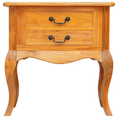 Side Table Natural 60.5 x 30 x 61 cm Solid Mahogany Wood