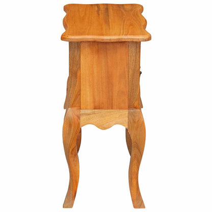 Side Table Natural 60.5 x 30 x 61 cm Solid Mahogany Wood