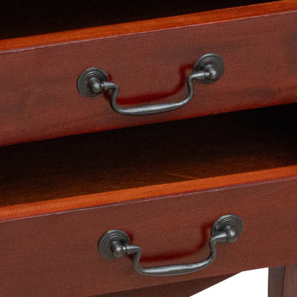 Side Table Brown 60.5 x 30 x 61 cm Solid Mahogany Wood