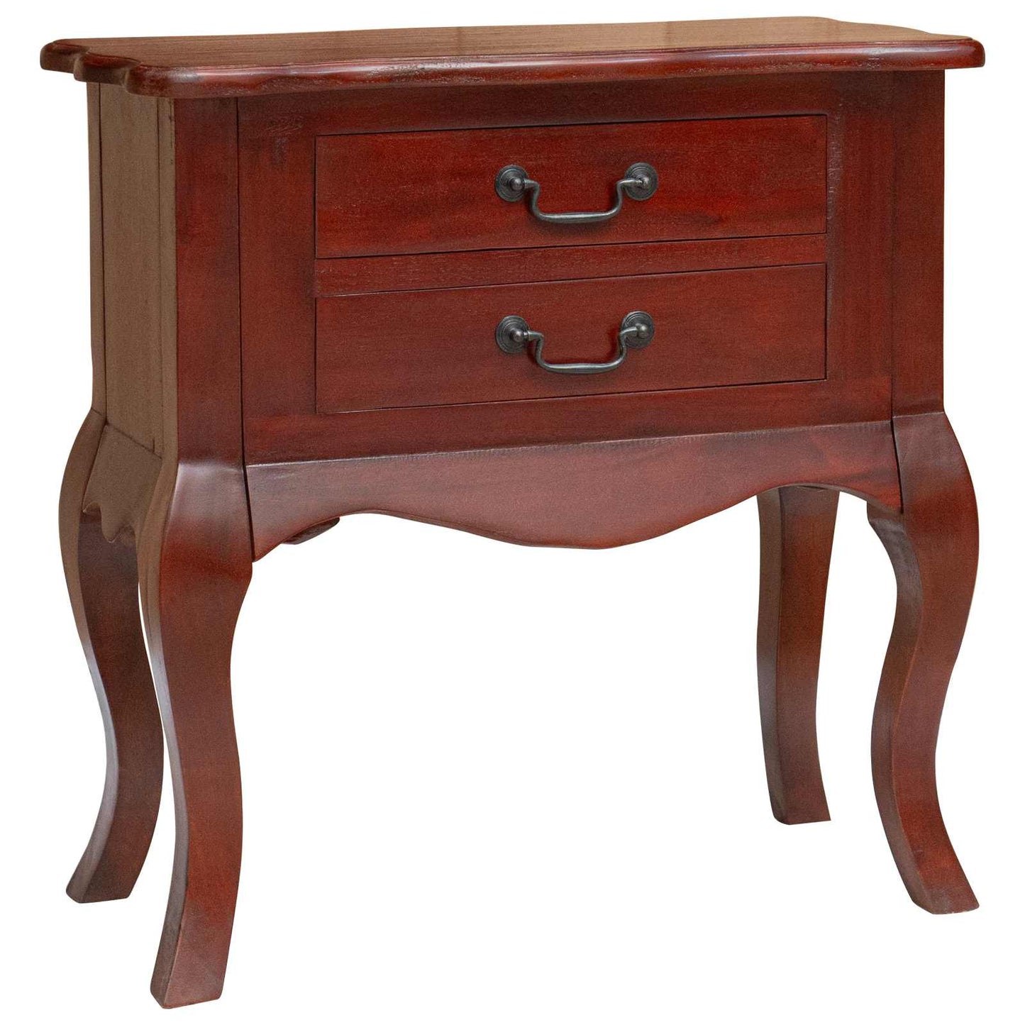 Side Table Brown 60.5 x 30 x 61 cm Solid Mahogany Wood