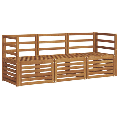Sofa Sets 3 pcs Natural Solid Acacia Wood