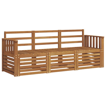 Sofa Sets 3 pcs Natural Solid Acacia Wood