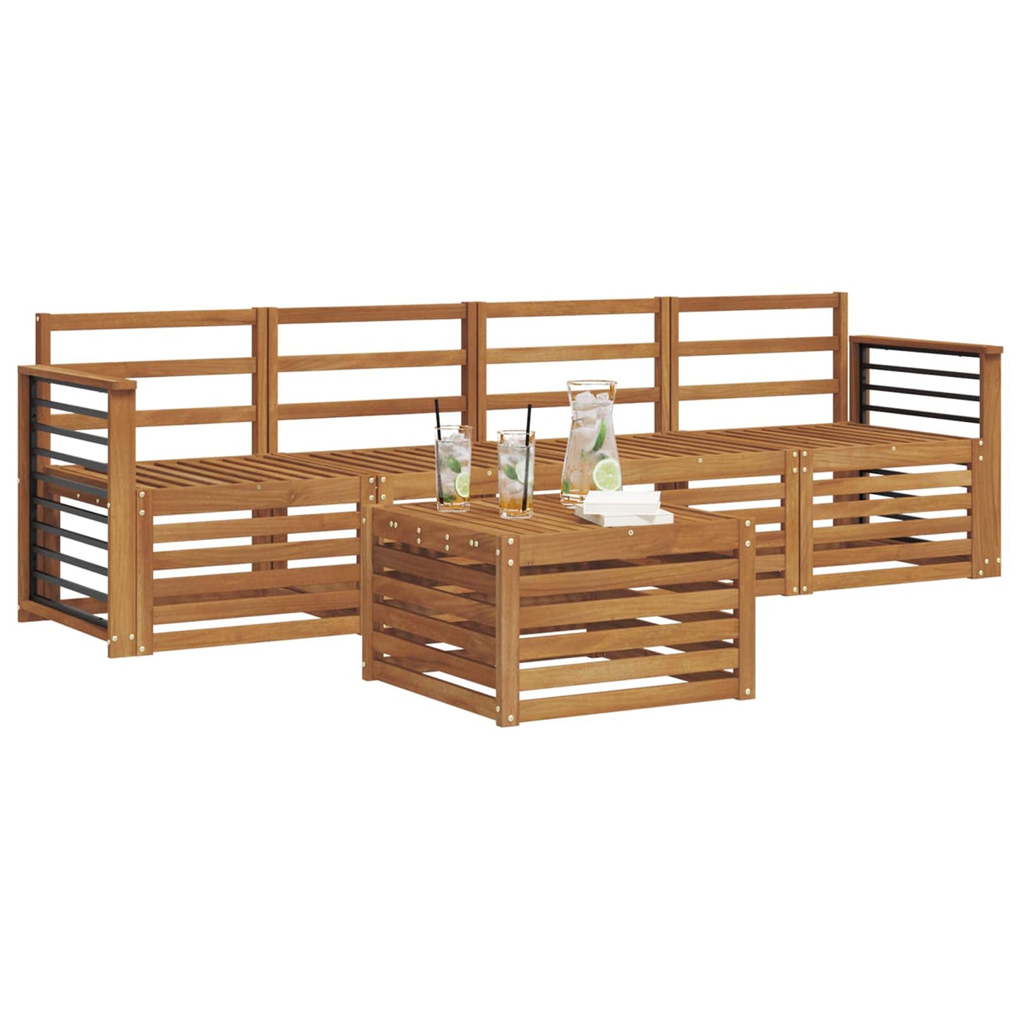 Sofa Sets Natural Solid Acacia Wood