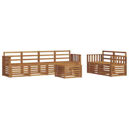 Outdoor Sofa Set 7 pcs Natural Solid Acacia Wood