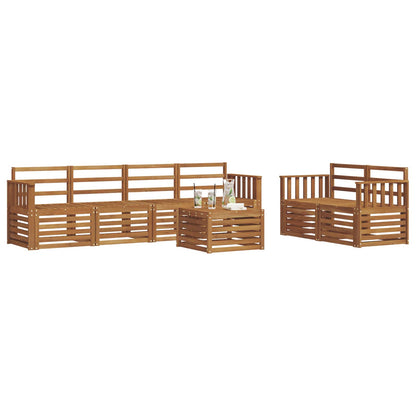 Outdoor Sofa Set 7 pcs Natural Solid Acacia Wood