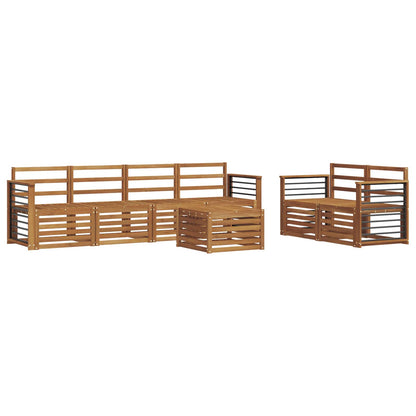 Sofa Sets 7 pcs Natural Solid Acacia Wood