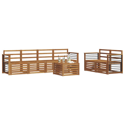 Sofa Sets 7 pcs Natural Solid Acacia Wood
