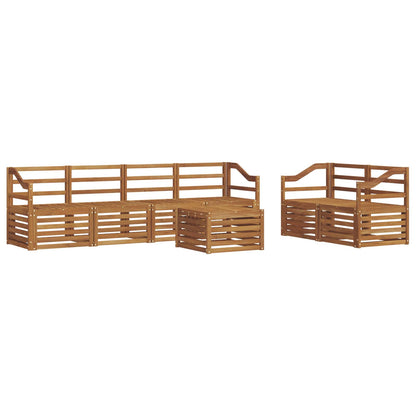 Outdoor Sofa Set 7 pcs Natural Solid Acacia Wood