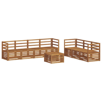 Sofa Sets 8 pcs Natural Solid Acacia Wood