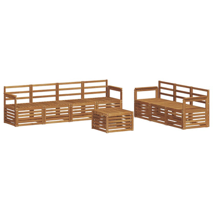 Sofa Sets 8 pcs Natural Solid Acacia Wood