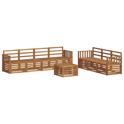 Sofa Sets 8 pcs Natural Solid Acacia Wood