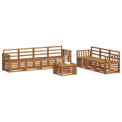 Sofa Sets 8 pcs Natural Solid Acacia Wood