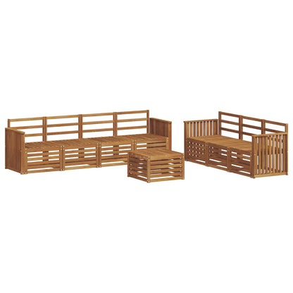 Sofa Sets 8 pcs Natural Solid Acacia Wood