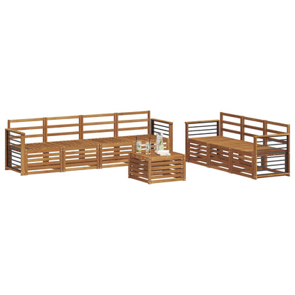 Sofa Sets 8 pcs Natural Solid Acacia Wood