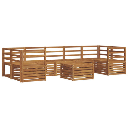 Sofa Sets 8 pcs Natural Solid Acacia Wood