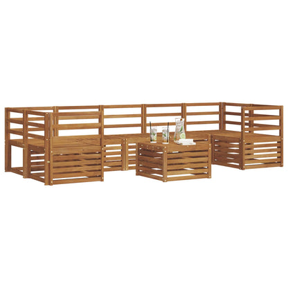 Sofa Sets 8 pcs Natural Solid Acacia Wood