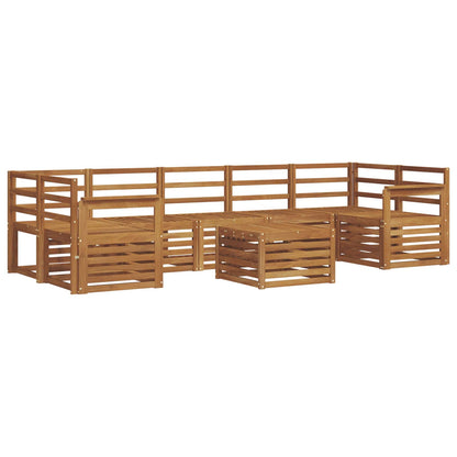 Sofa Sets 8 pcs Natural Solid Acacia Wood