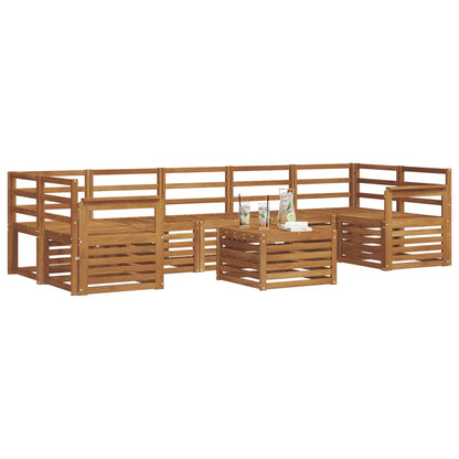 Sofa Sets 8 pcs Natural Solid Acacia Wood