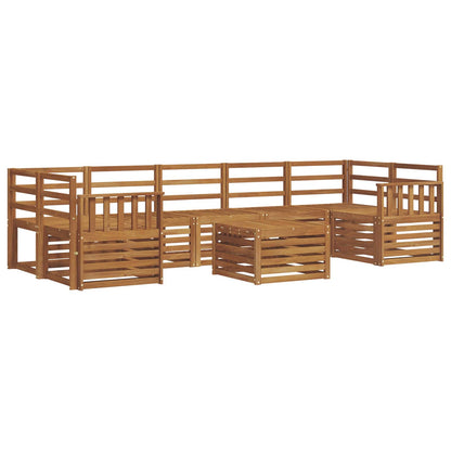 Sofa Sets 8 pcs Natural Solid Acacia Wood