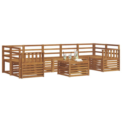 Sofa Sets 8 pcs Natural Solid Acacia Wood