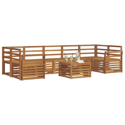 Sofa Sets 8 pcs Natural Solid Acacia Wood