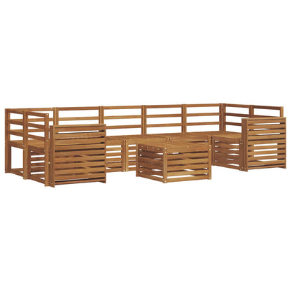 Sofa Sets 8 pcs Natural Solid Acacia Wood