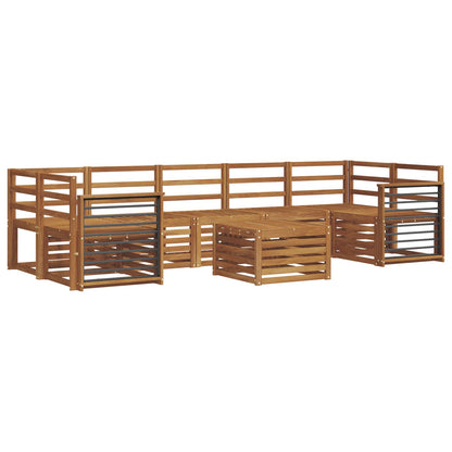 Sofa Sets 8 pcs Natural Solid Acacia Wood