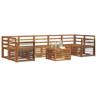 Sofa Sets 8 pcs Natural Solid Acacia Wood