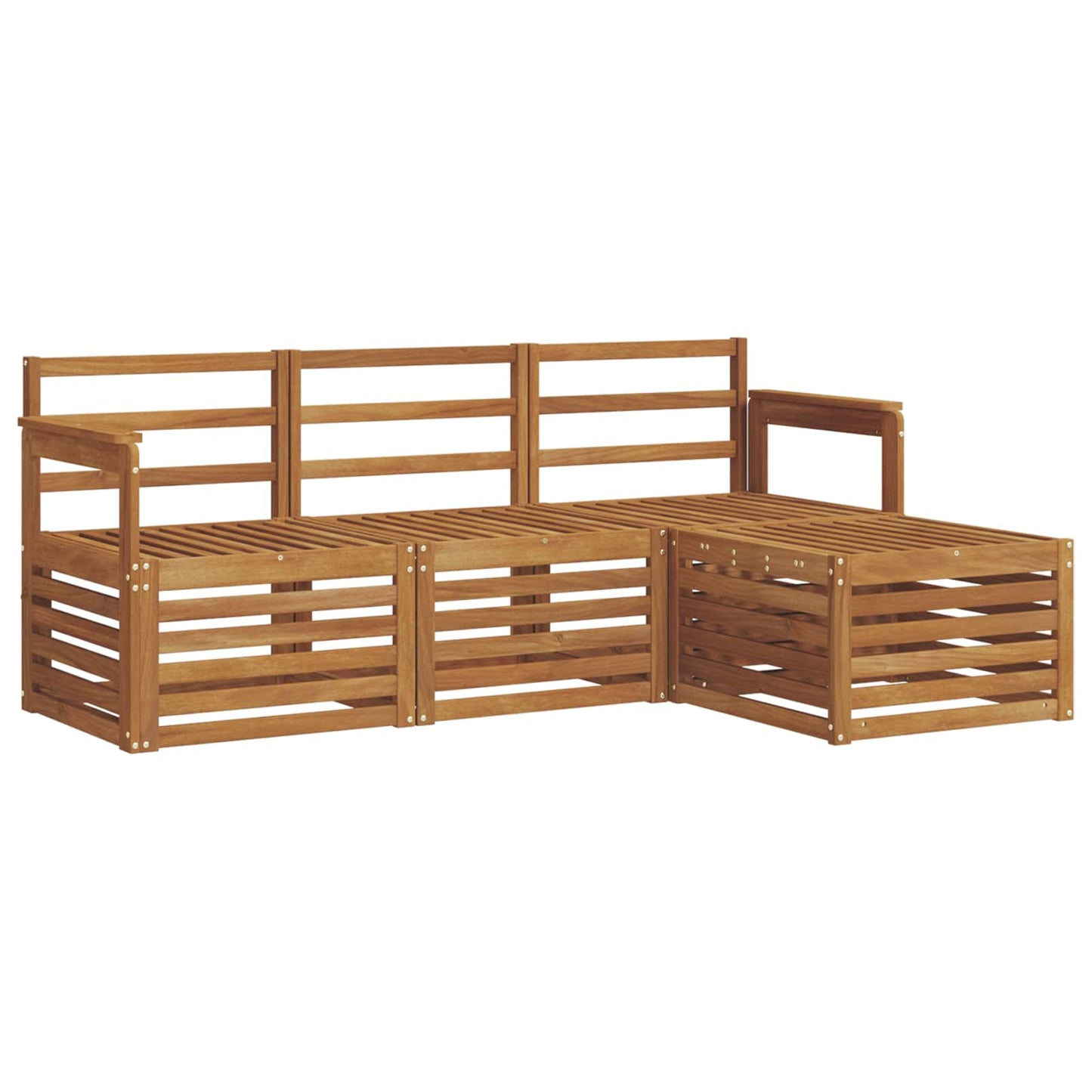 Outdoor Sofa Set 4 pcs Natural