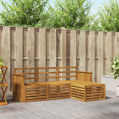 Outdoor Sofa Set 4 pcs Natural