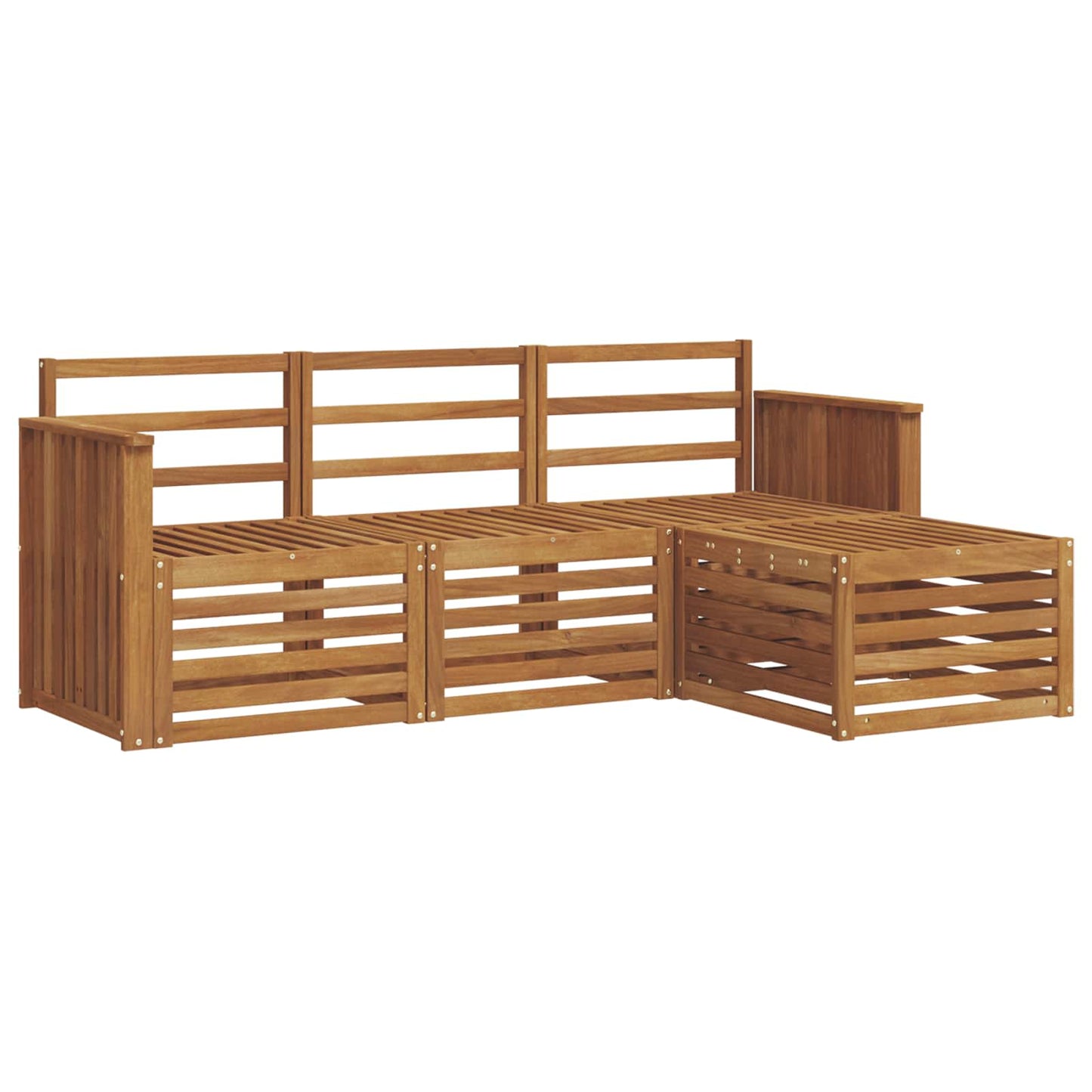 Outdoor Sofa Set 4 pcs Natural