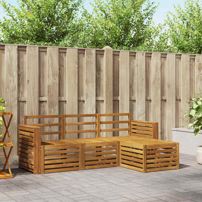 Outdoor Sofa Set 4 pcs Natural