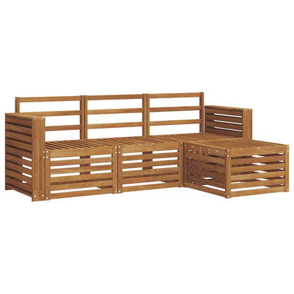 Outdoor Sofa Set 4 pcs Natural