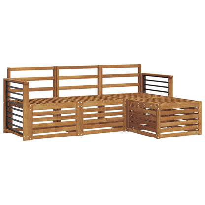 Sofa Sets 4 pcs Natural Solid Acacia Wood