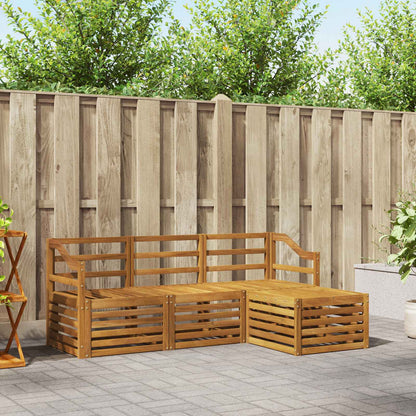 Outdoor Sofa Set 4 pcs Natural