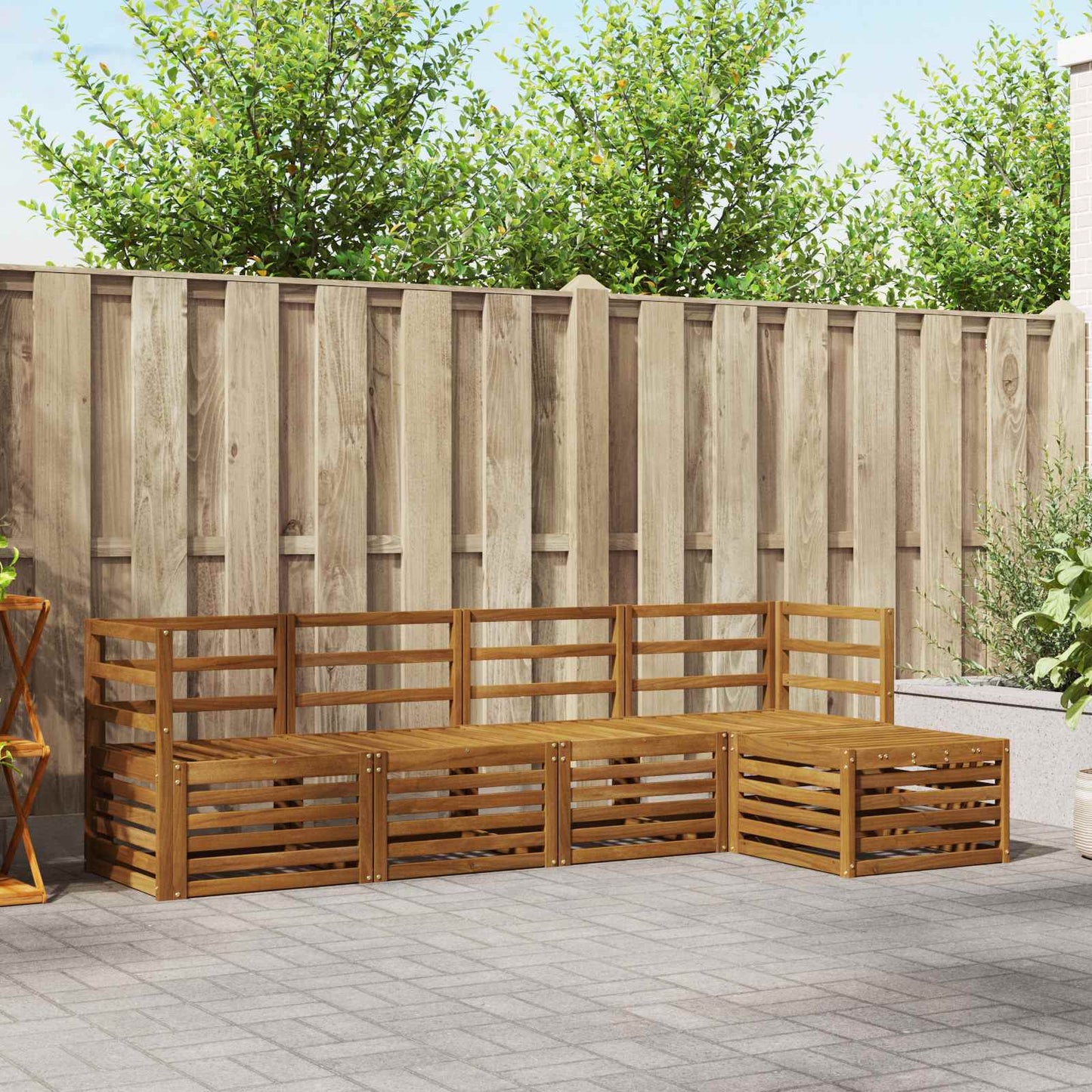 Outdoor Sofa Set 5 pcs Natural