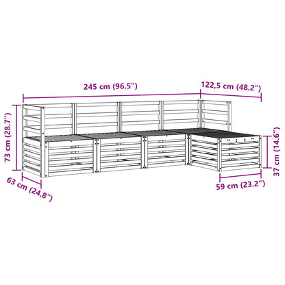 Outdoor Sofa Set 5 pcs Natural