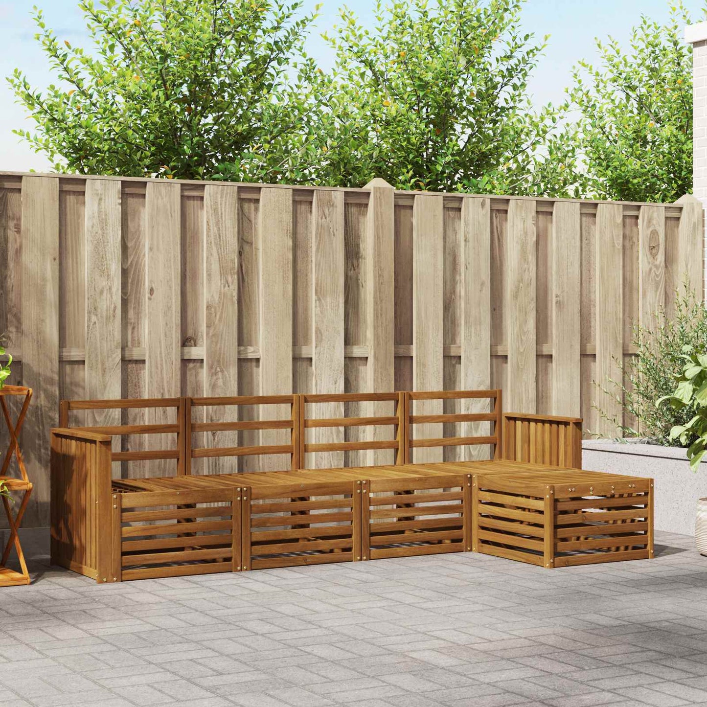 Outdoor Sofa Set 5 pcs Natural