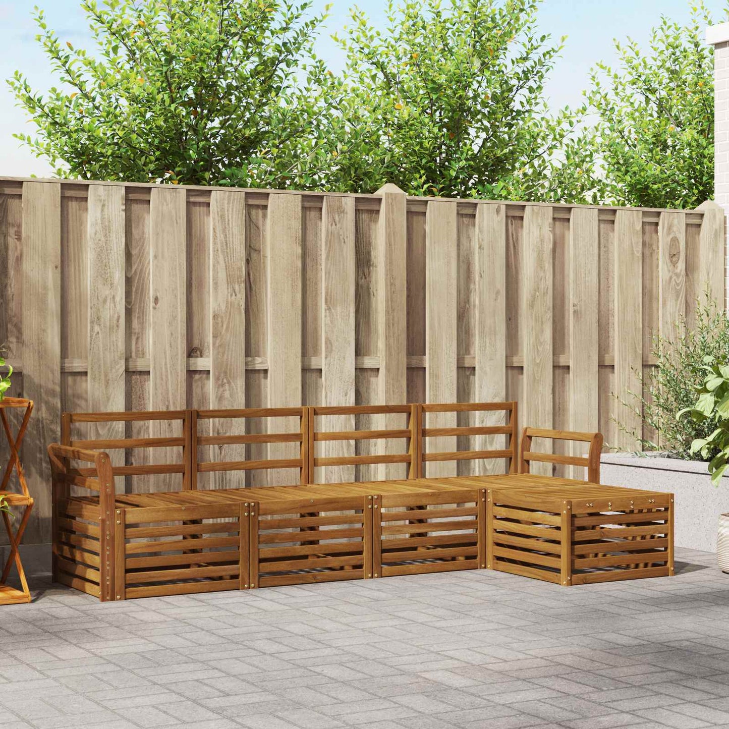 Outdoor Sofa Set 5 pcs Natural