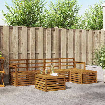 Outdoor Sofa Set 6 pcs Natural