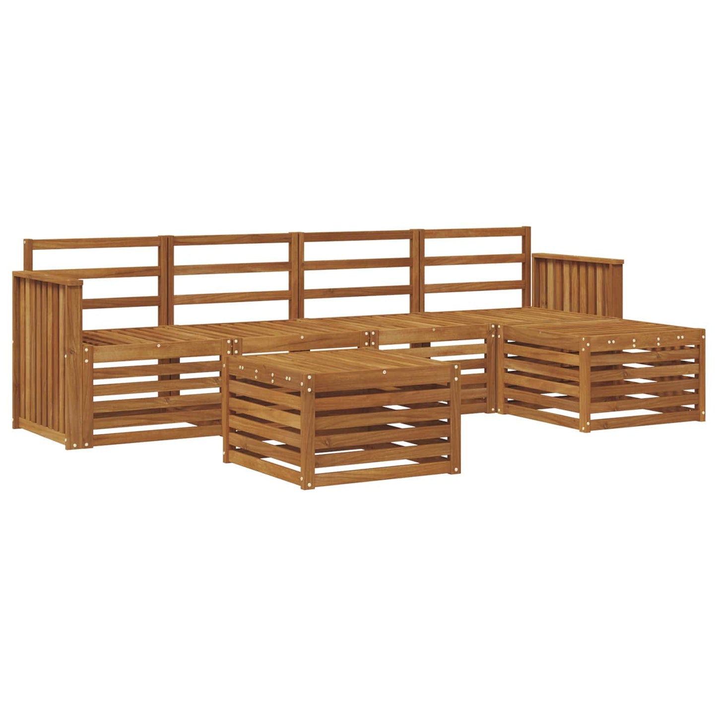 Outdoor Sofa Set 6 pcs Natural