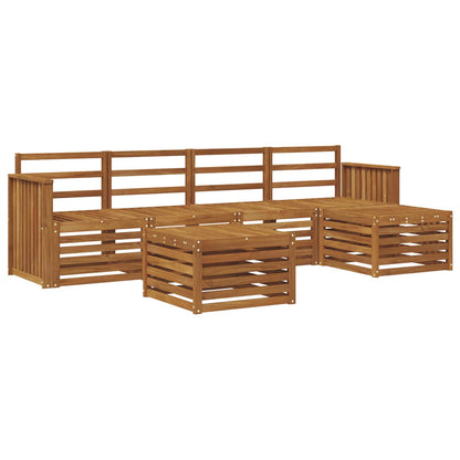 Outdoor Sofa Set 6 pcs Natural