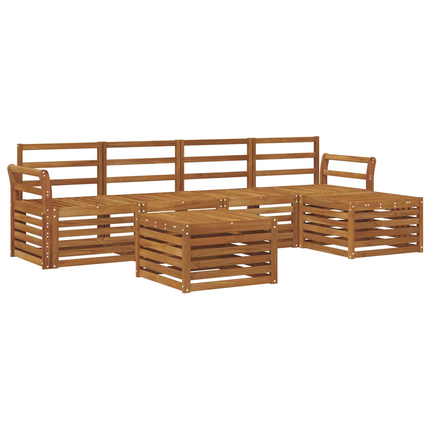 Outdoor Sofa Set 6 pcs Natural