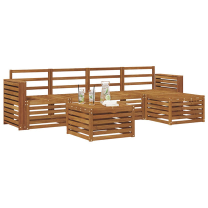 Outdoor Sofa Set 6 pcs Natural