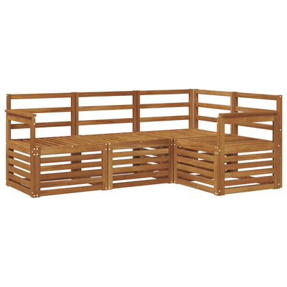 Sofa Sets 4 pcs Natural Solid Acacia Wood
