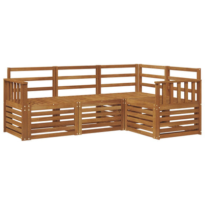 Sofa Sets 4 pcs Natural Solid Acacia Wood