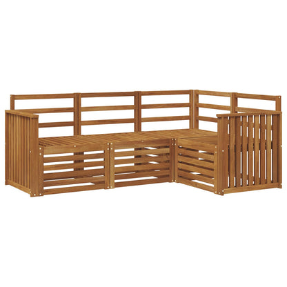 Sofa Sets 4 pcs Natural Solid Acacia Wood