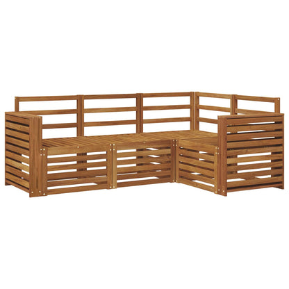 Sofa Sets 4 pcs Natural Solid Acacia Wood