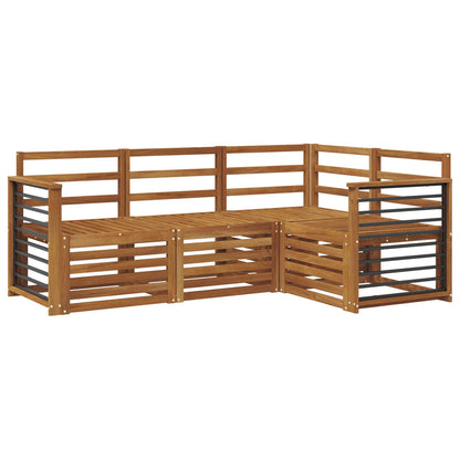 Sofa Sets 4 pcs Natural Solid Acacia Wood