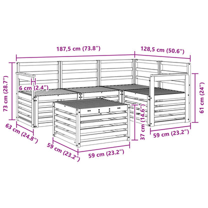 Outdoor Sofa Set 5 pcs Natural